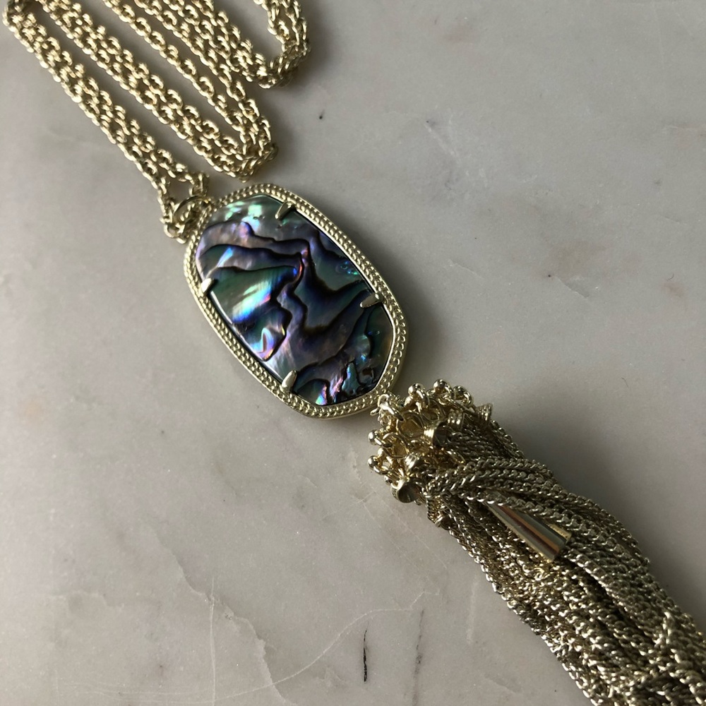 Kendra Scott Gold Abalone Rayne Necklace - Picture 2 of 4